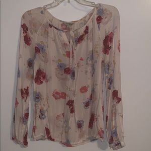 Lucky Brand floral, long sleeve top
